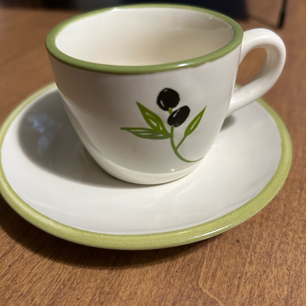 MSRF Inc. Ceramic Espresso Cup and Saucer Set 8 Piece - Picture 4 of 10